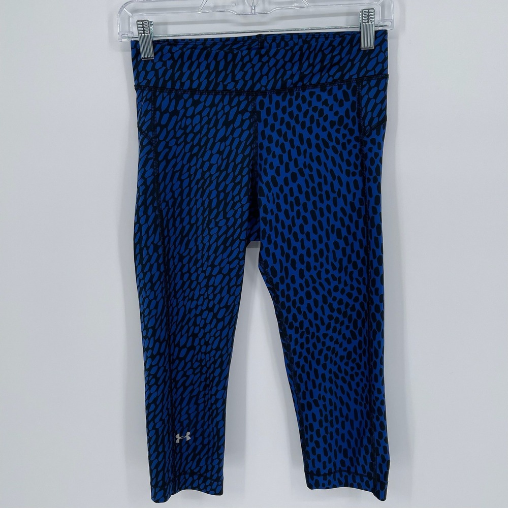 Under Armour Women's Blue HeatGear Printed Capri Leggings Size S